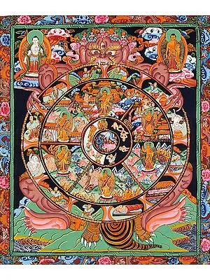 Tibetan Buddhist Bhavachakra (The Wheel of Life)