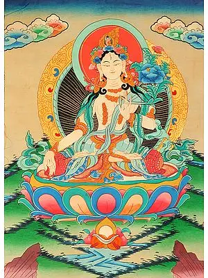 Goddess White Tara Who Bestows a Long Life on Her Devotees
