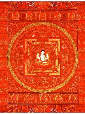 Red Mandala of Compassion (With Four Armed Avalokiteshvara)