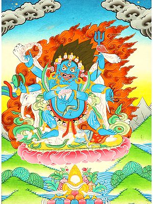 The Six-Armed (Shadbhuja) Mahakala (mGon po phyag drug pa) - A Highly Symbolic Image