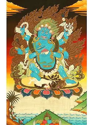 The Six-Armed (Shadbhuja) Mahakala (mGon po phyag drug pa) - A Highly Symbolic Image