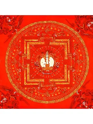 Thousand-Armed Avalokiteshvara Mandala (Red Thangka)