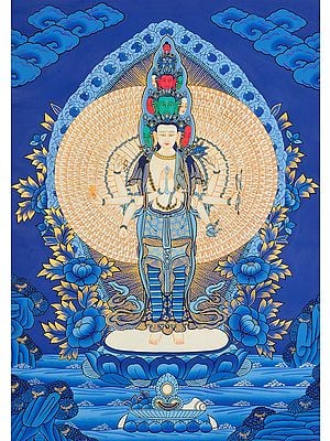 Ekadashamukha (Eleven-Headed) Avalokiteshvara (Tibetan Buddhist Deity)