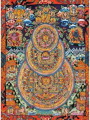 Triple Mandalas of Buddha (Tibetan Buddhist)