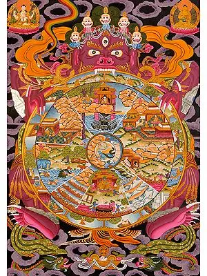 Tibetan Buddhist Bhavachakra of Human Life in Buddhist Perspective (The Wheel of Life)