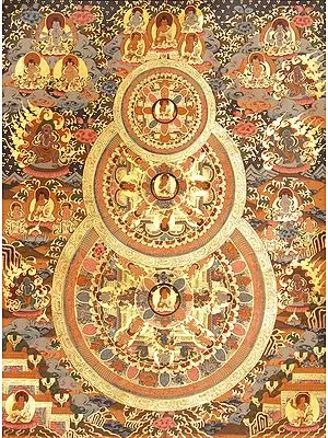 Triple Mandalas of Buddha (Tibetan Buddhist)