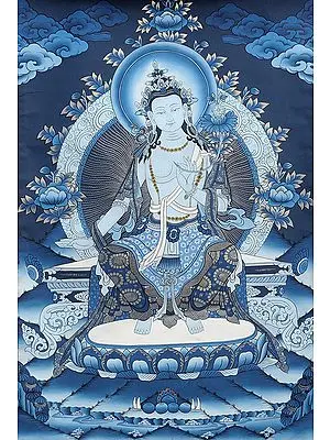 The Future Buddha Maitreya in Blue Hue