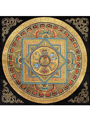 A Mandala of the Buddha with Auspicious Symbols