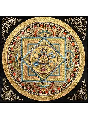 A Mandala of the Buddha with Auspicious Symbols