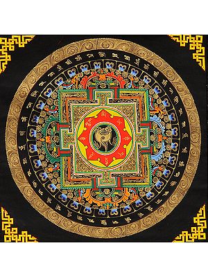 CONCH MANDALA with the Syllable OM MANI PADME HUM