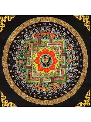CONCH MANDALA with the Syllable OM MANI PADME HUM