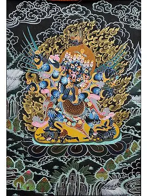 Winged Vajrakila in Yab Yum