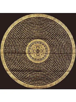 Tibetan Buddhist Swayambhunath Mandala with Syllable Mantra