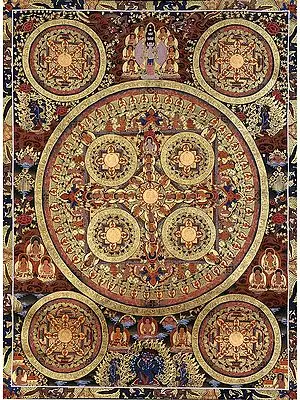 The Mandalas of the Buddha (Large Thangka)