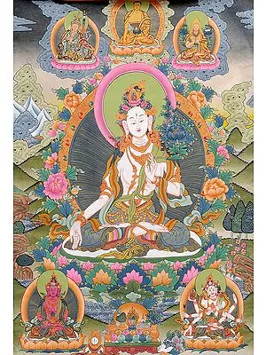 Sapta-Lochani White Tara Who Bestows The Special Gift of Long Life on Her Devotees