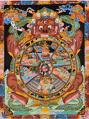 Tibetan Buddhist Wheel of Life (Bhavachakra)