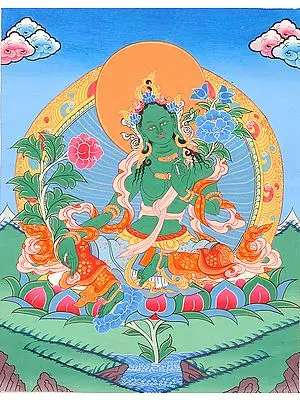 A Fine Portrait of Saviour Goddess Green Tara