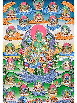 Twenty One Forms of Goddess Green Tara
