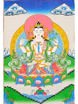 Shadakshari Lokeshvara ( Tibetan Buddhist Chenrezig)