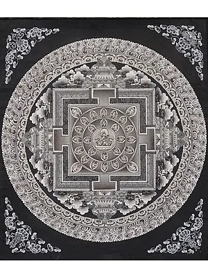 Monotone Mandala Of Lord Manjushri