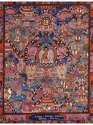 Shakyamuni Buddha(Tibetan Buddhist) and The Scenes From His Life