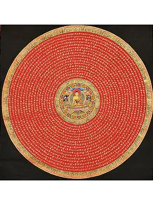 Buddha Mandala with Sacred Mantras