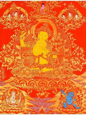 Tibetan Buddhist Deity Manjushri - Bodhisattva of Transcendent Wisdom