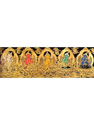 The Five Kuberas of Wealth - Tibetan Buddhist Deity