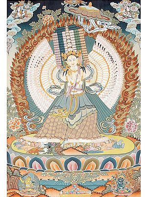 Thousand-Armed Ushnishasitatapattra (A Special Form of the Goddess Tara)