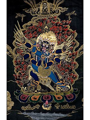 Six-Armed Winged Vajrakumara (Vajrakila) Father-Mother