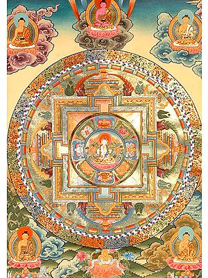 Vajrasattva Mandala with Five Cosmic Buddhas