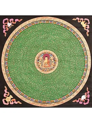Tibetan Buddhist - Super Large Size Buddha Mandala with Syllable Mantra