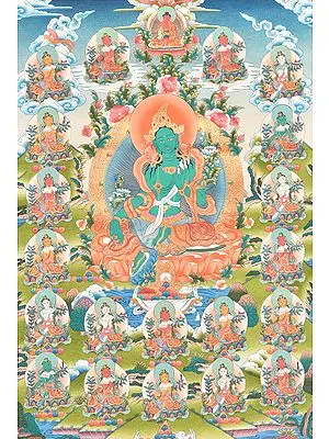 Twenty Two Forms of Tibetan Buddhist Goddess Green Tara