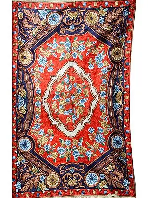 Embroidered Floral Prayer Asana