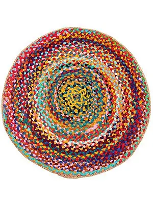 Old-Gold Hand-Crafted Sustainable Cotton and Jute Meditation Mat