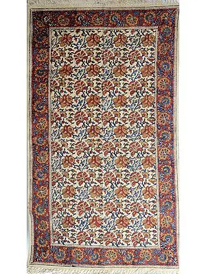 Kalamkari Durri with Printed Paisleys and Flowers