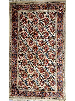 Kalamkari Durri with Printed Flowers All-Over