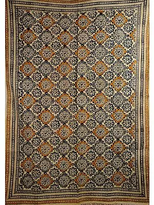 Kalamkari Durri with Printed Paisleys All-Over