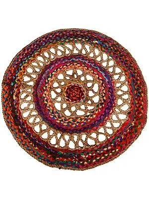Multicolored Chakra Mat with Cut-work