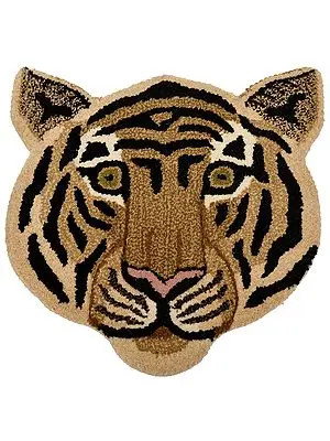 Pure Wool Tiger Mat from Mirzapur