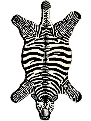Zebra Pure Wool Mat from Mirzapur