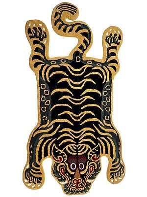 Tibetan Tiger Mat from Mirzapur