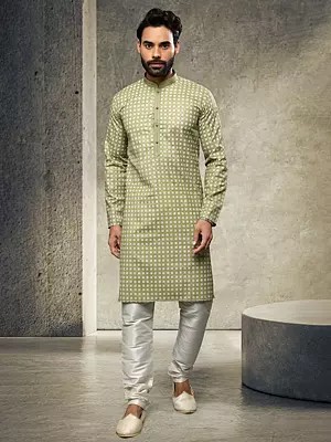 Traditional Festive Wear Cotton and Art Silk Kurta Pajama for Men