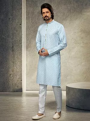 Traditional Festive Wear Cotton and Art Silk Kurta Pajama for Men