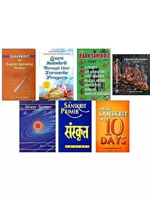 Learn Sanskrit with Roman Script (Set of 7 Books)