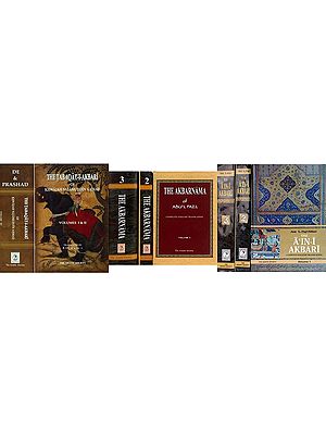 Three Original Texts on the Reign of King Akbar (Set of 8 Books)