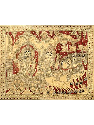 Narayana as Krishna Delivering Gita Upadesha to Arjuna