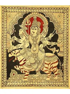 Ashtabhujadharini Durga On The Back Of A Tiger