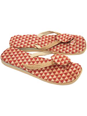 Red Jute Sandals