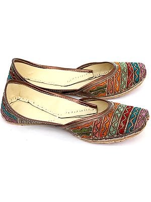 Mojaris with Multi-color Embroidery